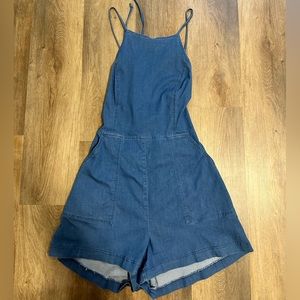 Boutique Denim Romper - Size Large